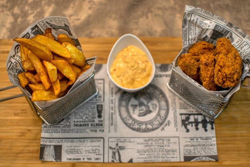 Crispy seasoned waffle fries