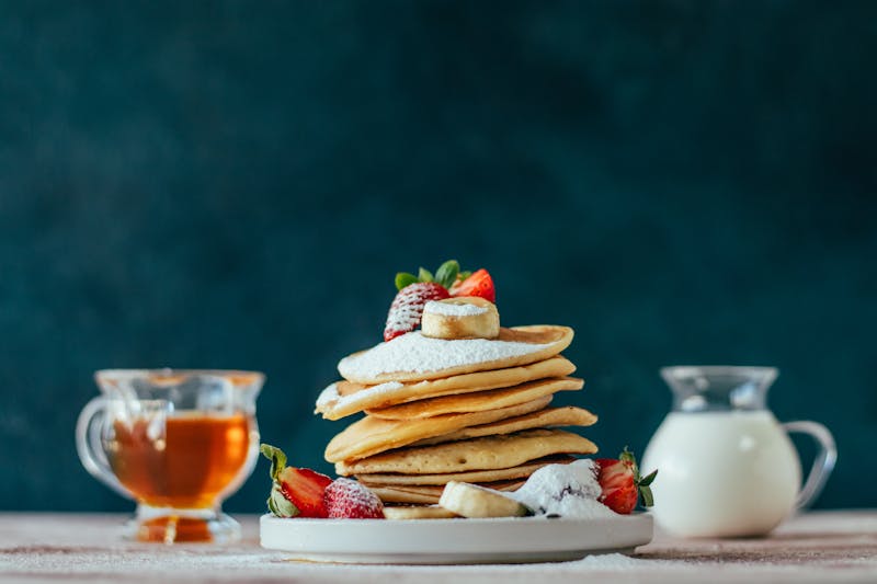 Honey drizzled funnel cake dessert